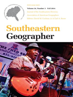 cover image of Southeastern Geographer